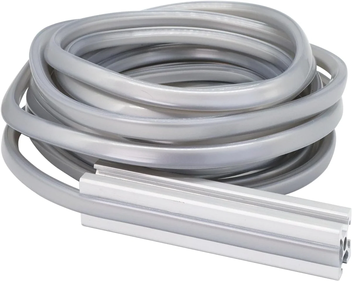 Silver Extrusion Slot Cover Strip