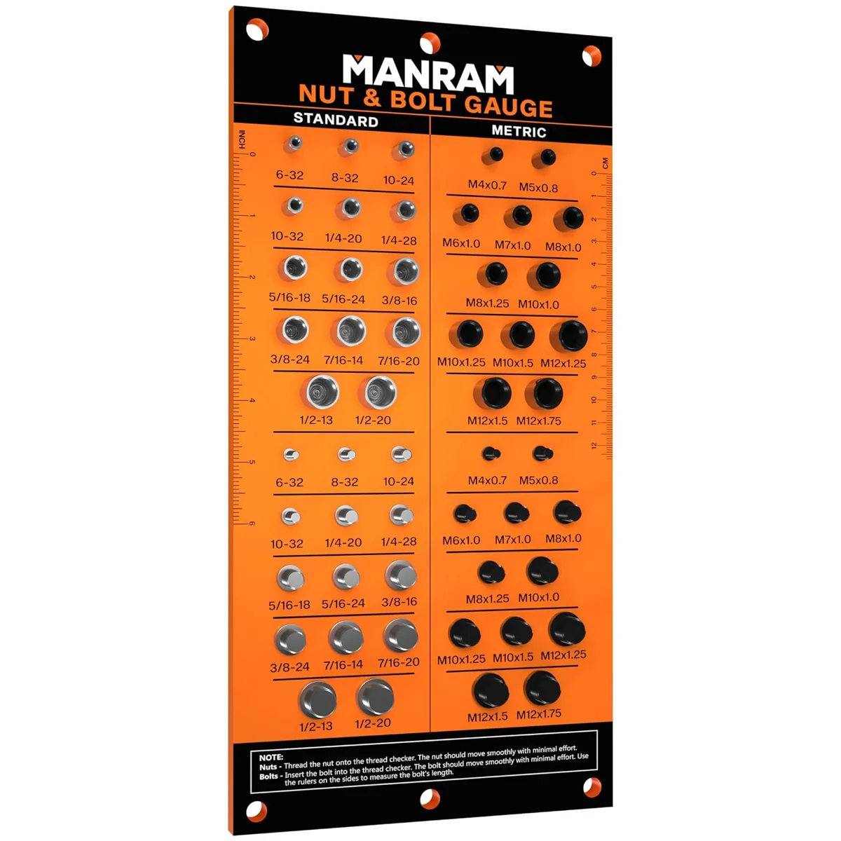 Nut and Bolt Thread Checker Board