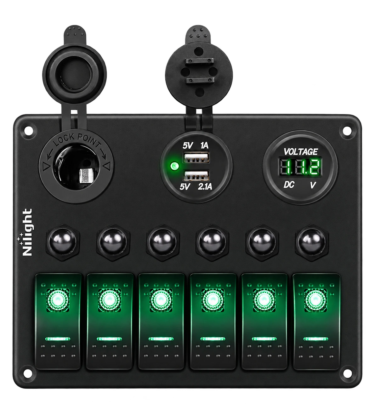 Nilight 90123F Six-Gang Switch Panel