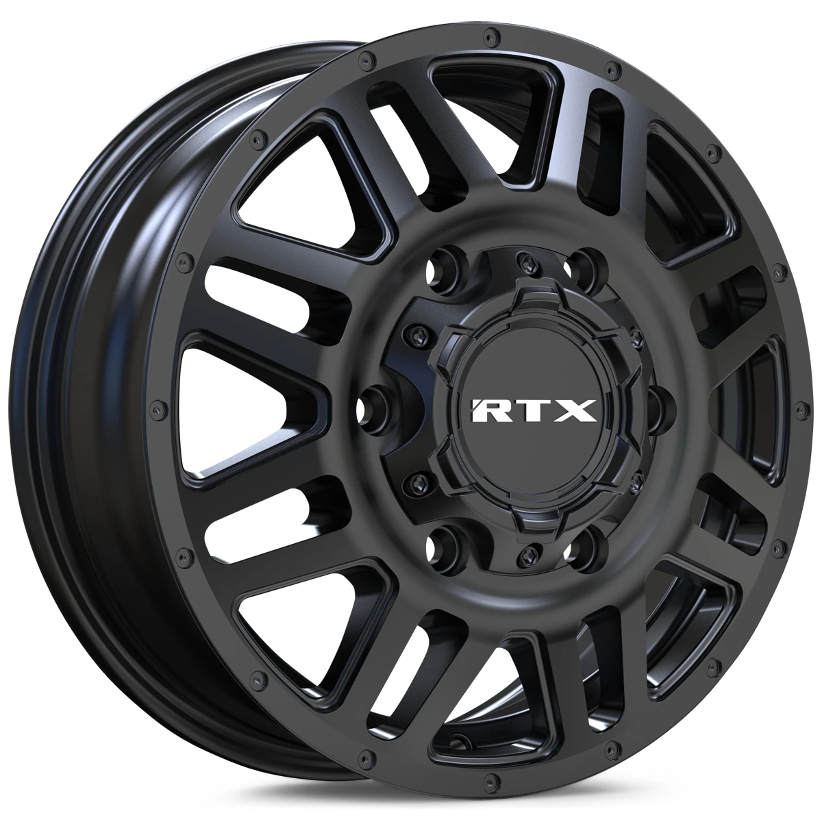 RTX Adventure Satin-Black Wheel — six-lug product view