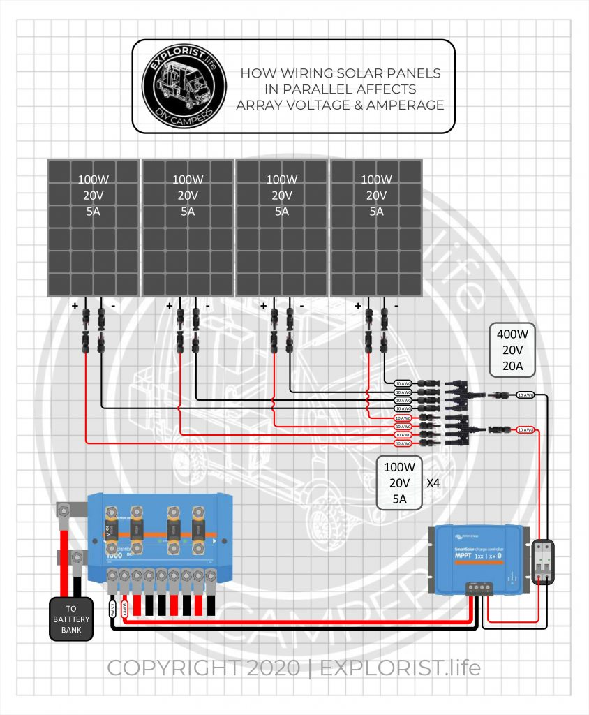 Full Camper Van Electrical System Wired in Parallel (Diagram) — reference image