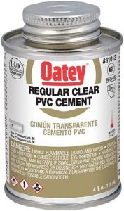 Oatey-31012, 4 oz, Clear PVC Cement