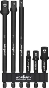 Horusdy 6-Piece Impact Grade Power Drill Sockets Adapter Sets