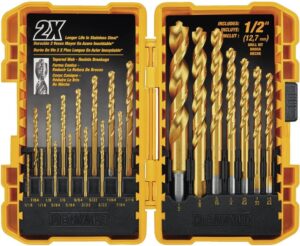 Dewalt Titanium Nitride Coated Drill Bit Set, Pilot Point, 21-Piece