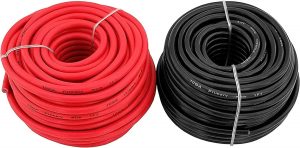 GS Power 12 Gauge Stranded Flexible Copper Clad Aluminum CCA Primary Automotive Wire for Car Stereo Amplifier 12Volt Trailer Harness Hookup Wiring. 50 ft Red & 50 feet Black
