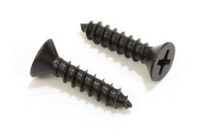 Bolt Dropper #8 X 1'' Black Oxide Coated Stainless Flat Head Phillips Wood Screw (50 Pack), 18-8 (304) Stainless Steel Screws by Bolt Dropper
