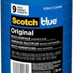 Scotch Painter's Tape Original Multi-Surface Painter's Tape, 0.94 Inches x 60 Yards, 9 Rolls, Blue, Paint Tape Protects Surfaces and Removes Easily, Multi-Surface Painting Tape for Indoor and Outdoor Use
