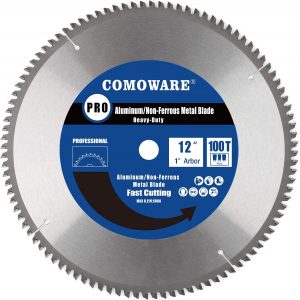 COMOWARE Circular Miter Saw Blade - 12-inch 100 Tooth TCG Metal Saw Blade, 1 inch Arbor Heavy Duty for Aluminum and Non Ferrous Metals