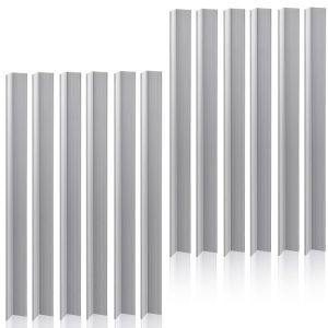 Blulu 12 Pcs 1" x 1"x 1/8" Aluminum Angle 6063 Aluminum Angle Stock Angle Bar Aluminum Corner Trim, 12" Length, 1/8" Thick