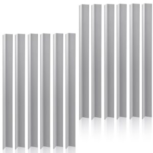 Blulu 12 Pcs 1" X 1"X 1/8" Aluminum Angle 6063 Aluminum Angle Stock Angle Bar Aluminum Corner Trim, 12" Length, 1/8" Thick