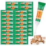 36 x 3g Super Strong Glue for All Purpose, Clear Cyanoacrylate Adhesive Instant Glue Quick Dry Superglue Gel Tubes for Bonding Plastic, Metal, Glass, Leather, Wood, Rubber, Jewelry, DIY Crafts Repair