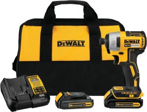 DEWALT 20V MAX Cordless Impact Driver Kit, Brushless, 1/4" Hex Chuck, 2 Batteries and Charger (DCF787C2)