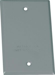 Sigma Engineered Solutions, Gray 14240 1-Gang Rectangular Stamped Weatherproof Cover