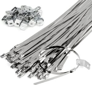 11.8 Inch Metal Zip Tie (With Screw Hole Base)