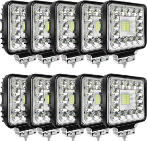 San-Young LED Tractor Work Lights 4 Inch LED Pod Lights 120W 10000Lm 12V