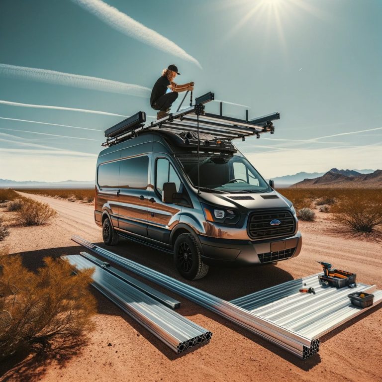 Detailed repair of aluminum extrusions after accidental damage in a camper van, featuring 8020 system resilience